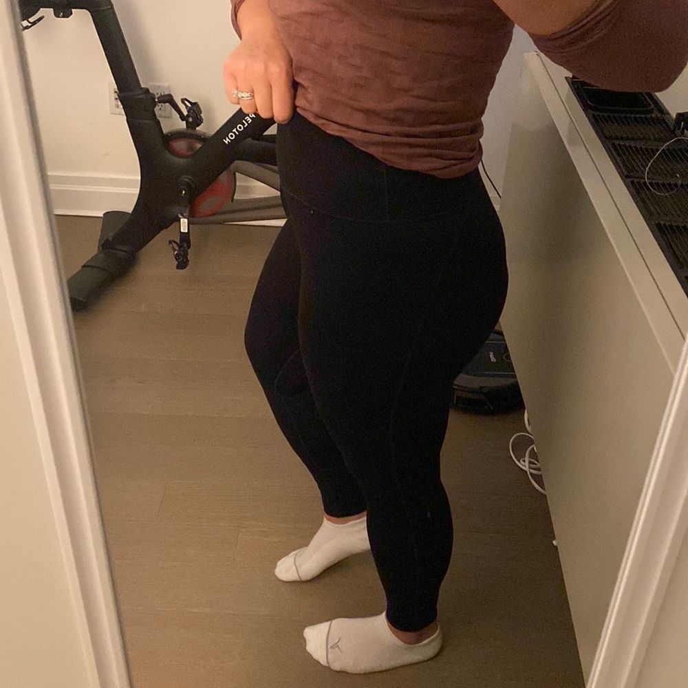 Full-length, high waist leggings